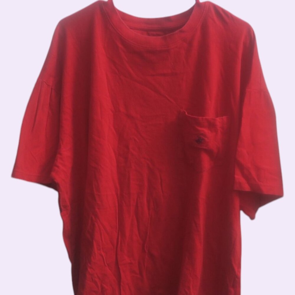 Beverly Hills Polo Club short sleeve men's shirt in red. Size tag has been remov